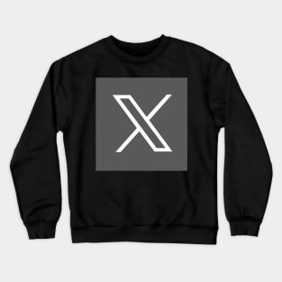 Unicode X White on Gray Crewneck Sweatshirt